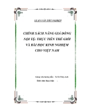 Khóa luận tốt nghiệp “Chính sách nâng giá đồng nội tệ: Thực tiễn thế giới và bài học kinh nghiệm cho Việt Nam”