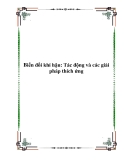 Báo cáo biến đổi khí hậu: Tác động và các giải pháp thích ứng
