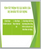 Quản lý dự án đầu tư - Trình tự thực hiện dự án đầu tư