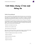 Giới thiệu chung về an toàn bảo mật thông tin