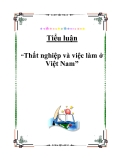 Tiểu luận “Thất nghiệp và việc làm ở Việt Nam”