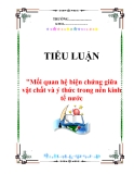 Tiểu luận Triết học: Mối quan hệ biện chứng giữa vật chất và ý thức trong nền kinh tế nước ta hiện nay