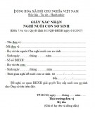 Giấy xác nhận nghỉ nuôi con sơ sinh
