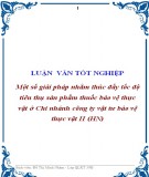 Luận văn tốt nghiệp: Một số giải pháp nhằm thúc đẩy tốc độ tiêu thụ sản phẩm thuốc bảo vệ thực vật ở Chi nhánh công ty vật tư bảo vệ thực vật II (HN)”