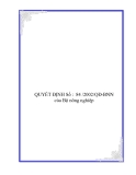 Quyết định 84/2002/QĐ-BNN của Bộ Nông nghiệp
