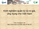 KINH NGHIỆM QUẢN LÝ RỦI RO GIÁ ỨNG DỤNG CHO VIỆT NAM