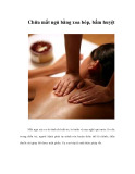 Chữa mất ngủ bằng xoa bóp, bấm huyệt 