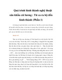 Quá trình hình thành nghệ thuật sân khấu cải lương : Từ ca ra bộ đến hình thành (Phần 1)