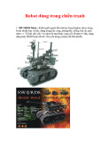 Robot chiến tranh: Ứng dụng và tiềm năng phát triển