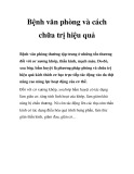 Bệnh văn phòng và cách chữa trị hiệu quả
