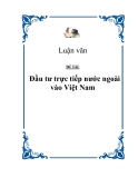 Đề Tài:  “Đầu tư trực tiếp nước ngoài vào Việt Nam”