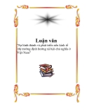Luận văn "Sự hình thành và phát triển nền kinh tế thị trường định hướng xã hội chủ nghĩa ở Việt Nam"