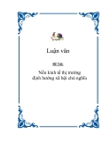 Luận văn "Nền kinh tế thị trường định hướng xã hội chủ nghĩa  "