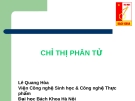Bài giảng chỉ thị phân tử