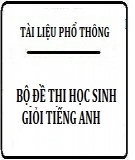 Bộ đề thi học sinh giỏi Tiếng Anh từ lớp 6 đến lớp 12
