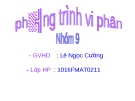 Slide toán phương trình vi phân