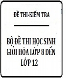 Bộ đề thi học sinh giỏi Hóa từ lớp 8 đến lớp 12