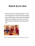 Khích lệ trẻ chơi 