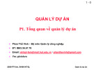 Lý thuyết tổng quan về quản lý dự án chuẩn nhất