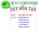 Oxy hòa tan: Kinh nghiệm và mọi điều bạn cần biết