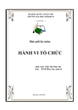 Bài cuối kỳ môn: HÀNH VI TỔ CHỨC