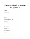 Đăng ký kết hôn đối với đồng bào dân tộc thiểu số  
