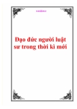 Đạo đức người luật sư trong thời kì mới
