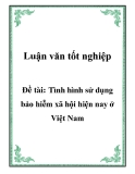 Tiểu luận: " Tình hình sử dụng bảo hiễm xã hội hiện nay ở Việt Nam"