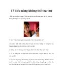 17 điều nàng không thể tha thứ  