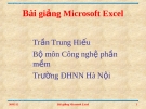 Bài giảng Microsoft Excel chuẩn nhất