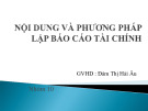 Nội dung và phương pháp lập báo cáo tài chính: Thuyết trình, Thuyết minh báo cáo tài chính