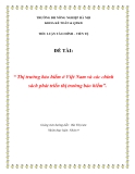Tiểu luận: Thị trường bảo hiểm ở Việt Nam và các chính sách phát triển thị trường bảo hiểm