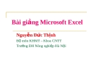 Bài giảng Microsoft Excel: Hướng dẫn chi tiết và đầy đủ