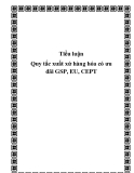 Quy tắc xuất xứ hàng hóa có ưu đãi GSP, EU, CEPT