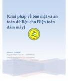 Bảo mật An toàn dữ liệu điện toán đám mây