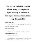 Thủ tục xác nhận bản cam kết về tiền lương và cho phí cho người lao động đi làm việc có thời hạn ở Đài Loan lần hai theo Hợp đồng cá nhân