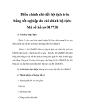 Điều chỉnh chi tiết hộ tịch trên bằng tốt nghiệp do cải chính hộ tịchMã số hồ sơ 017738