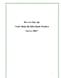 Báo cáo thực tập "Giới Thiệu Hệ Điều Hành Window Server 2003"