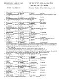 Đề thi tuyển sinh Đại học môn Anh Văn khối D 2011 - Đề 1