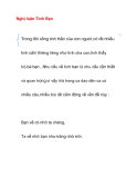 Nghị luận Tình Bạn