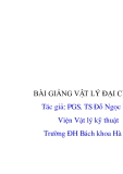 Bài giảng Vật lý nguyên tử: Vật lý đại cương phần 1