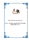 Tiểu luận khoa học chính trị: Tín dụng trong nền kinh tế thị trường định hướng xã hội chủ nghĩa ở Việt Nam