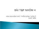 Kinh nghiệm phát triển nông thôn ở Nhật Bản: Tổng hợp chi tiết