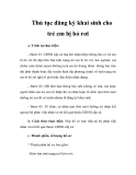 Thủ tục đăng ký khai sinh cho trẻ em bị bỏ rơi 
