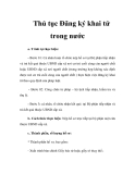 Thủ tục Đăng ký khai tử trong nước  