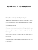 Ký sinh trùng và hiện tượng ký sinh 