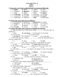 ĐỀ THI ENGLISH TEST 12 