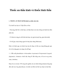 Thuốc an thần kinh và thuốc bình thần 
