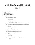 Đề thi giữa HK1 môn Tự Nhiên Xã Hội lớp 2