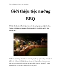 Giáo trình quản trị khách sạn, nhà hàng - Giới thiệu tiệc nướng BBQ  
